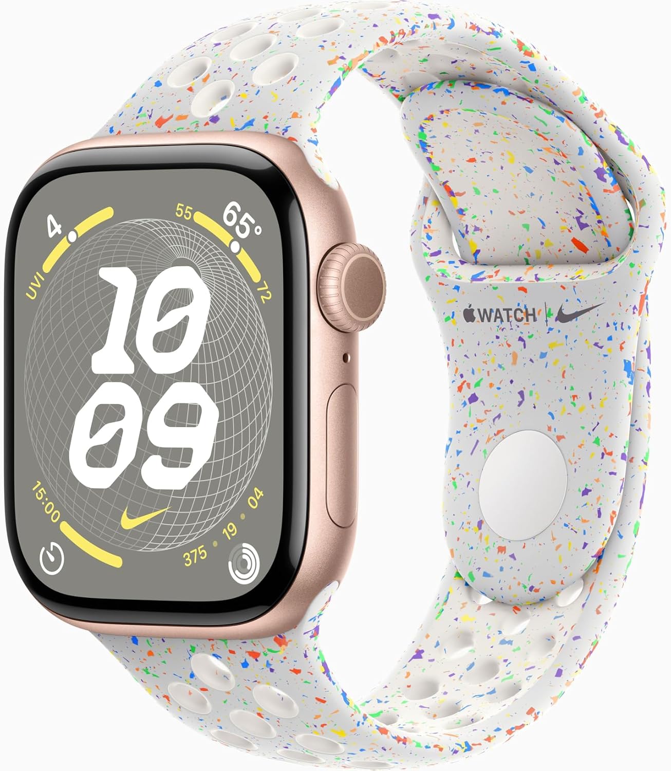 Apple Watch Series 10 [GPS, 42mm] - Rose Gold Aluminum Case with Pure Platinum Nike Sport Band, M/L (Renewed)
