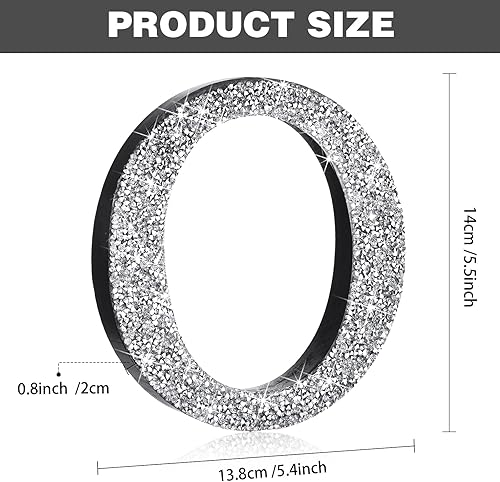Miniatura 2 de Qunclay Letras de diamantes de cristal de 5.7 pulgadas, letras brillantes para colgar con tornillos y ganchos, decoración de diamantes de imitación