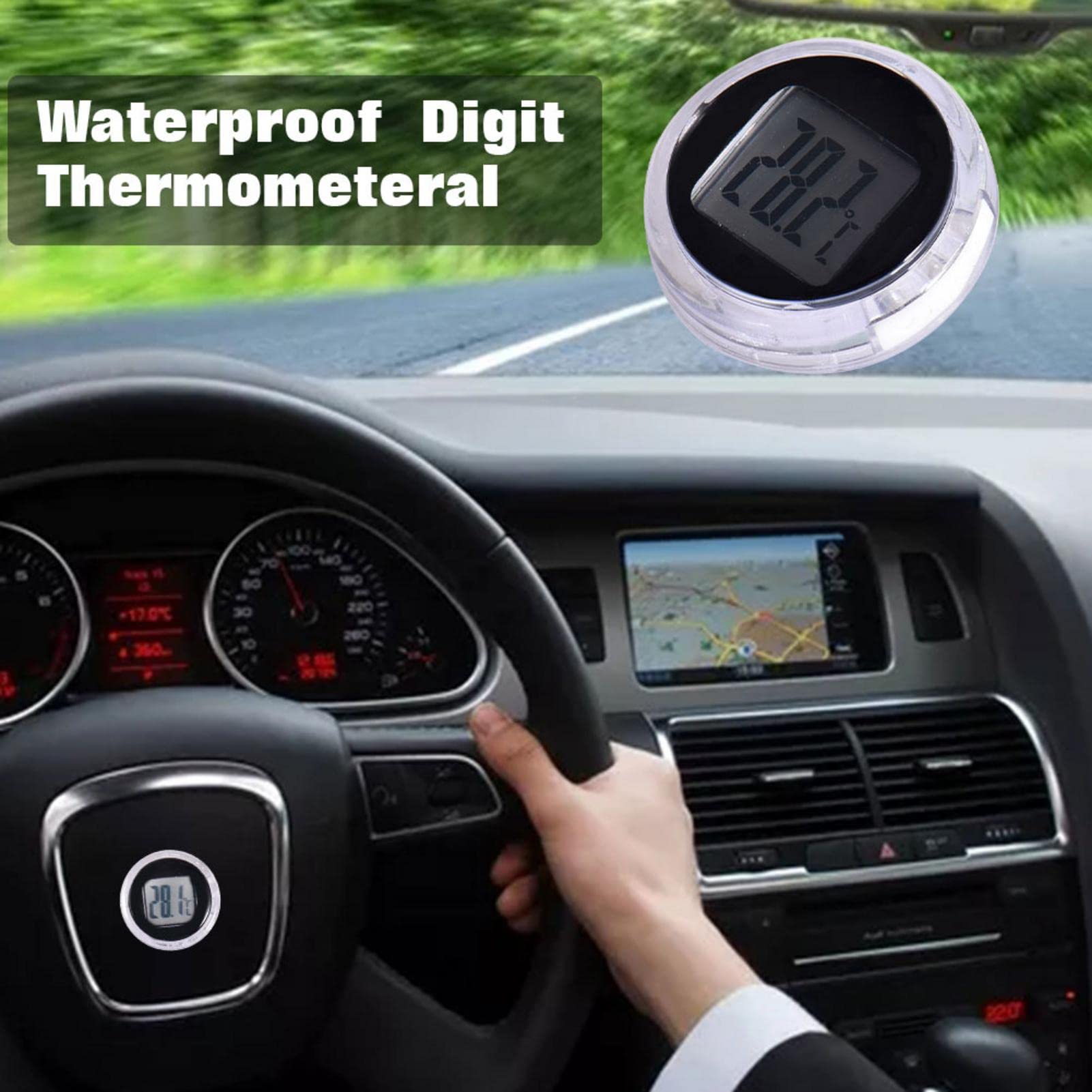 Termometro digitale impermeabile per moto, compatibile solo con Celsius, termometro digitale da cucina, orologio da interno per moto