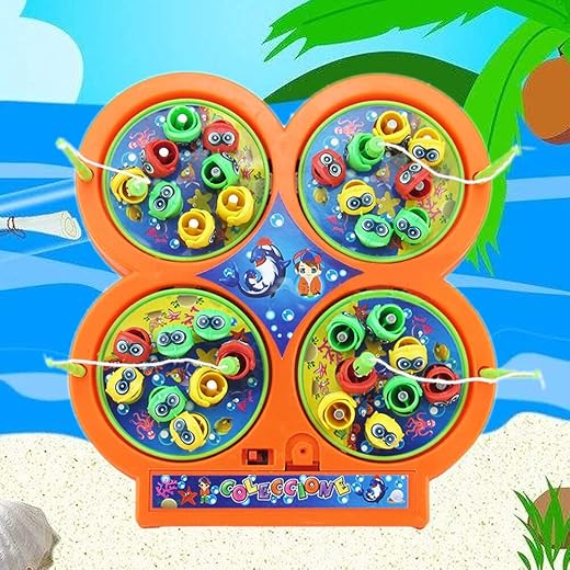 Niku Fishing Game Toy for Kids Boys and Girls with Rotating Board | Fish Catching Game | Music On/Off Switch | Includes 32...