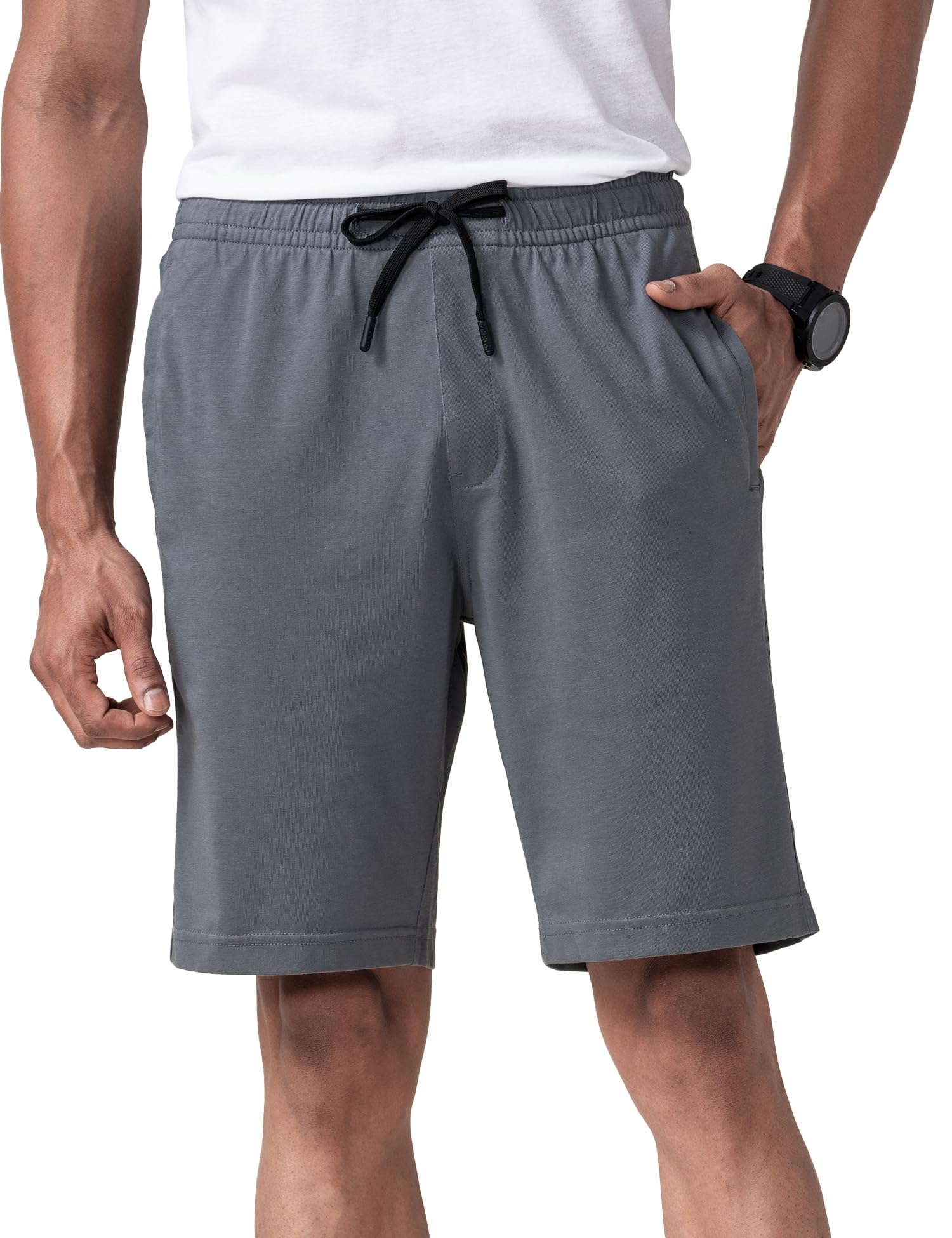 damensch Regular Fit Solid Combed Cotton Blend Knit Shorts Dual Side Pockets Quick Dry Antimicrobial Finish Loungewear and Casualwear Knit Shorts for Men-picture-59