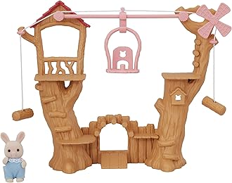Calico CrittersBaby Ropeway Park, Collectible Dollhouse Toy with Sweetpea Rabbit Figure Included, Includes park with slide, windmill and gondola