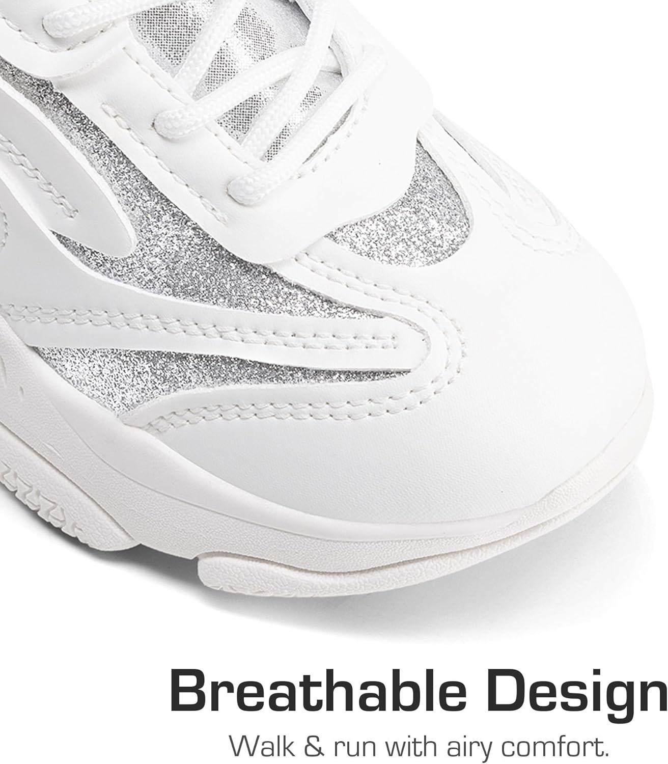 DREAM PAIRS Kids Girls Sneakers Jelly Sole Lace up Shoes Lightweight Walking Shoes for Girls Boys - Image 3