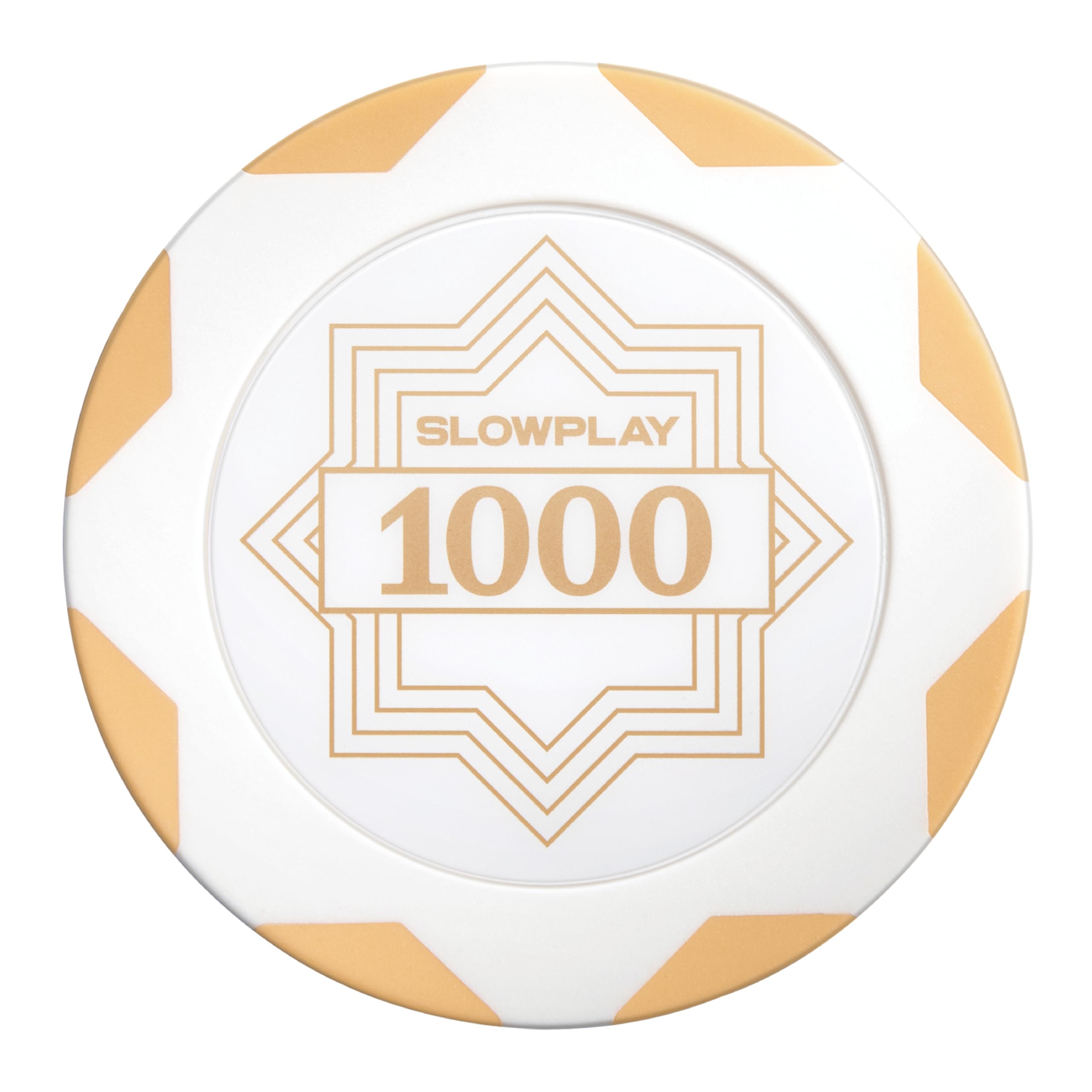 Amazon | SLOWPLAY Nash クレイポーカーチップ 14g/40mm 50枚 | White