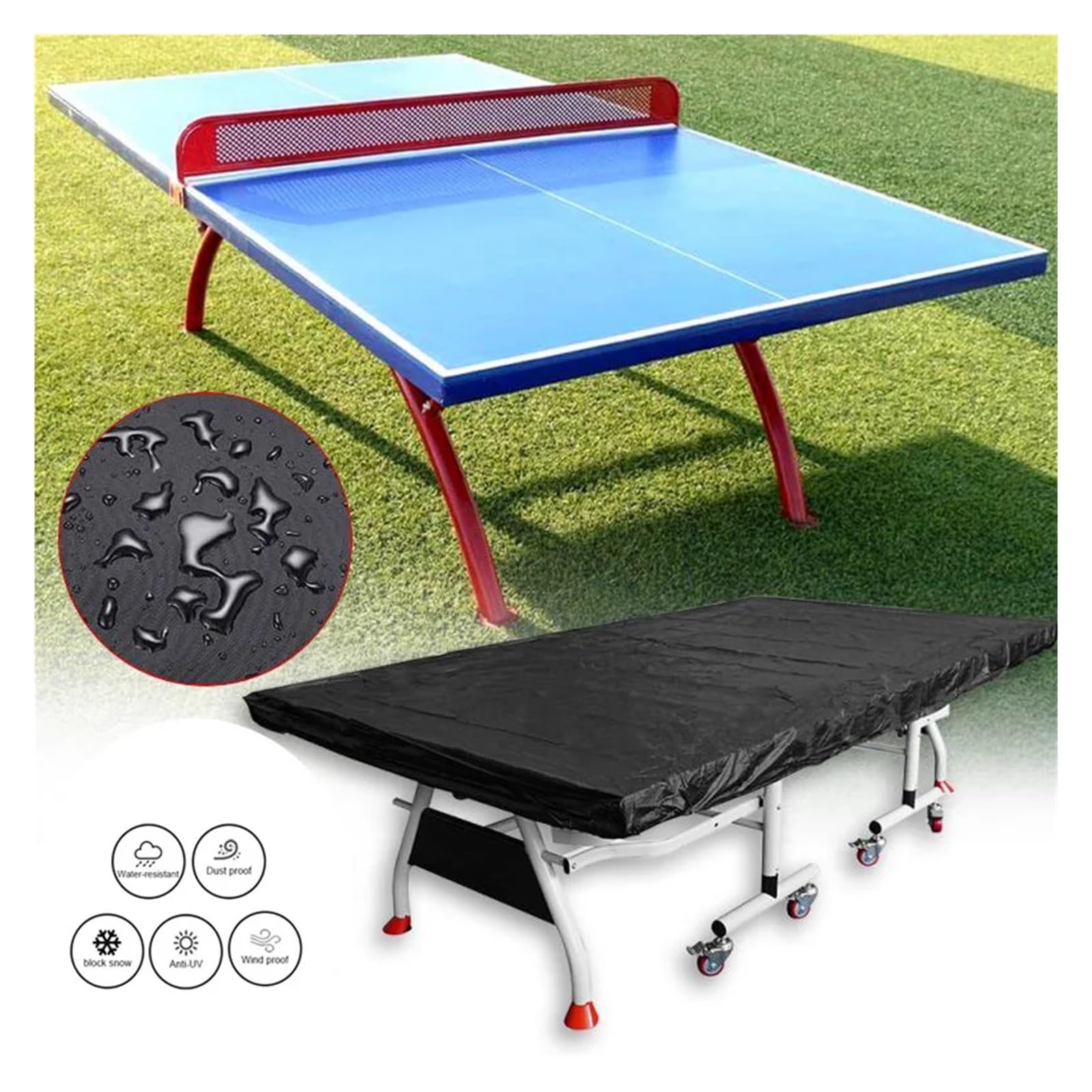Funda for Mesa de Tenis, Impermeable, a Prueba Polvo, práctica, for Deportes al Aire Libre, Interior y Exterior para Exteriores e Interiores