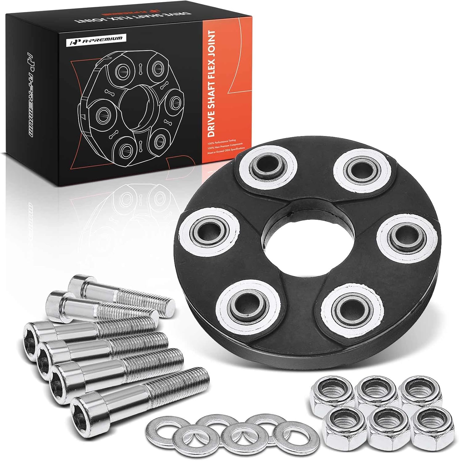 A-Premium Drive Shaft Coupler Flex Joint Propshaft Coupling Compatible with Mercedes-Benz W124 300 1986-1993 S124 W116 C126 R107, with accessory, Replace# 1264100415