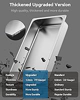 Vista 3 de 4 paquetes de sartenes de hotel con tapas, tamaño completo 4" de profundidad, sartén de mesa de vapor de acero inoxidable de 19 calibres de espesor