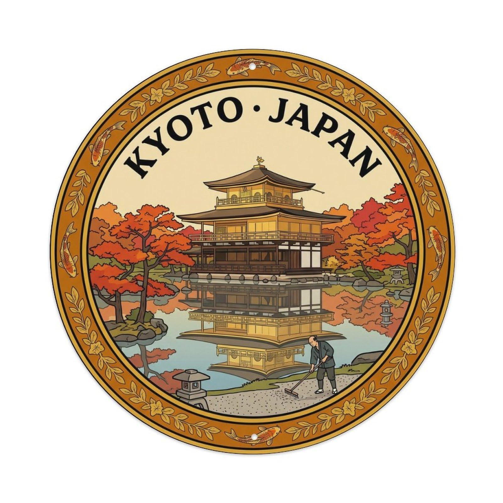 Kinkakuji Kyoto Cultural Travel Historic City Japanese Metal Tin Sign