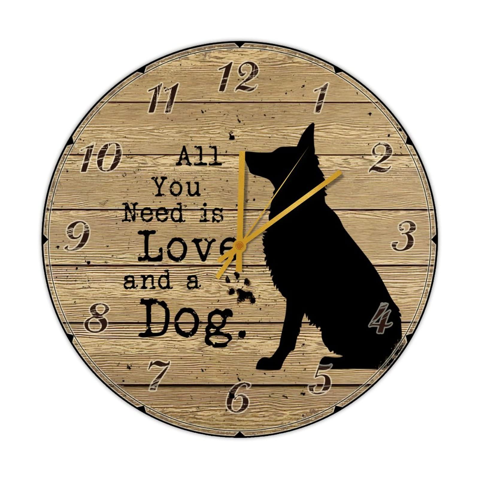 Horloge ronde en bois vintage 38cm idéale pour une entrée accueillante