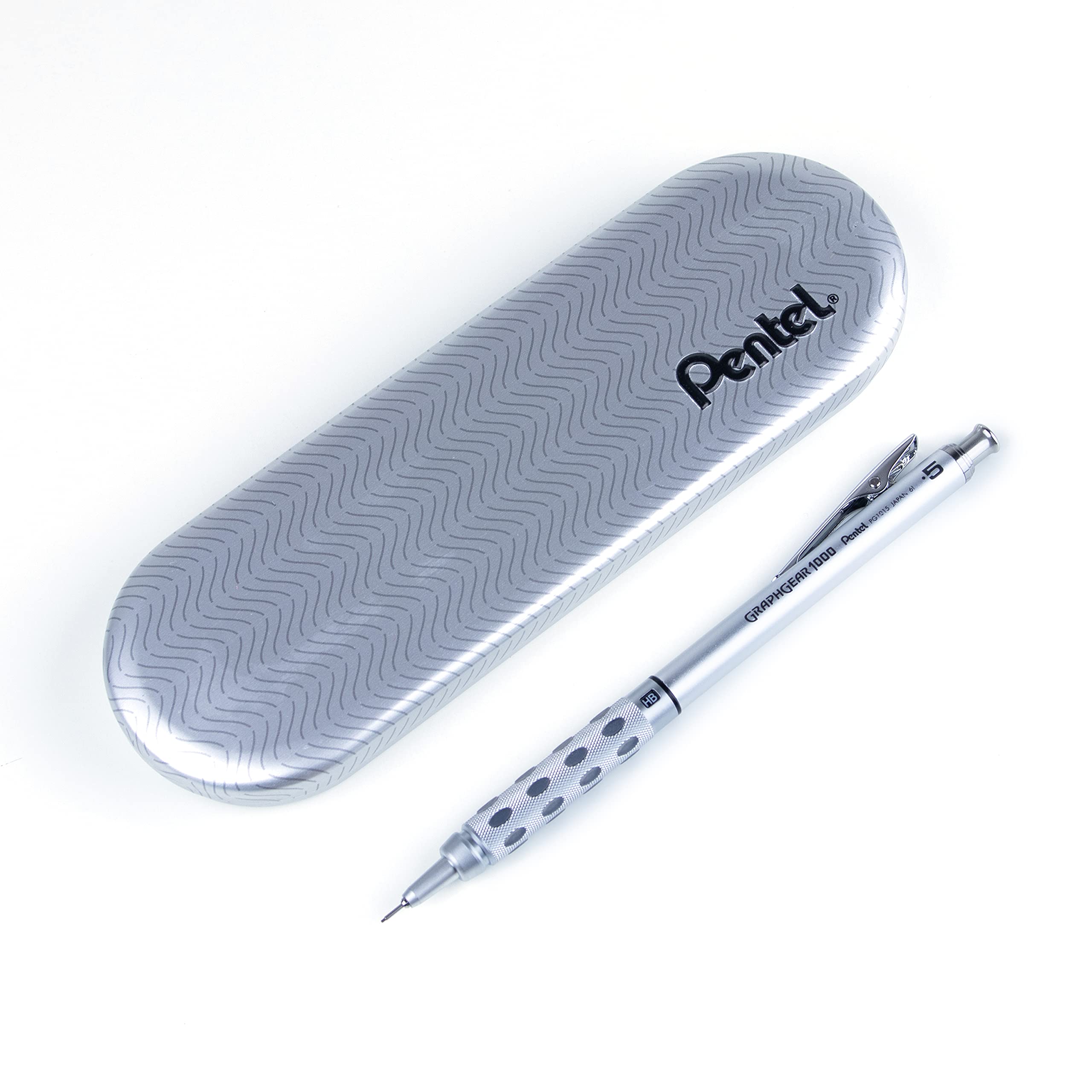 Pentel GraphGear 1000 Premium Mechanical Drafting Pencil with Gift Box, Rectractable, For Students, Architects, Engineers, Artists, 0.5mm Fine Point, Black Barrel, PG1015-A-BX, 1 Pack