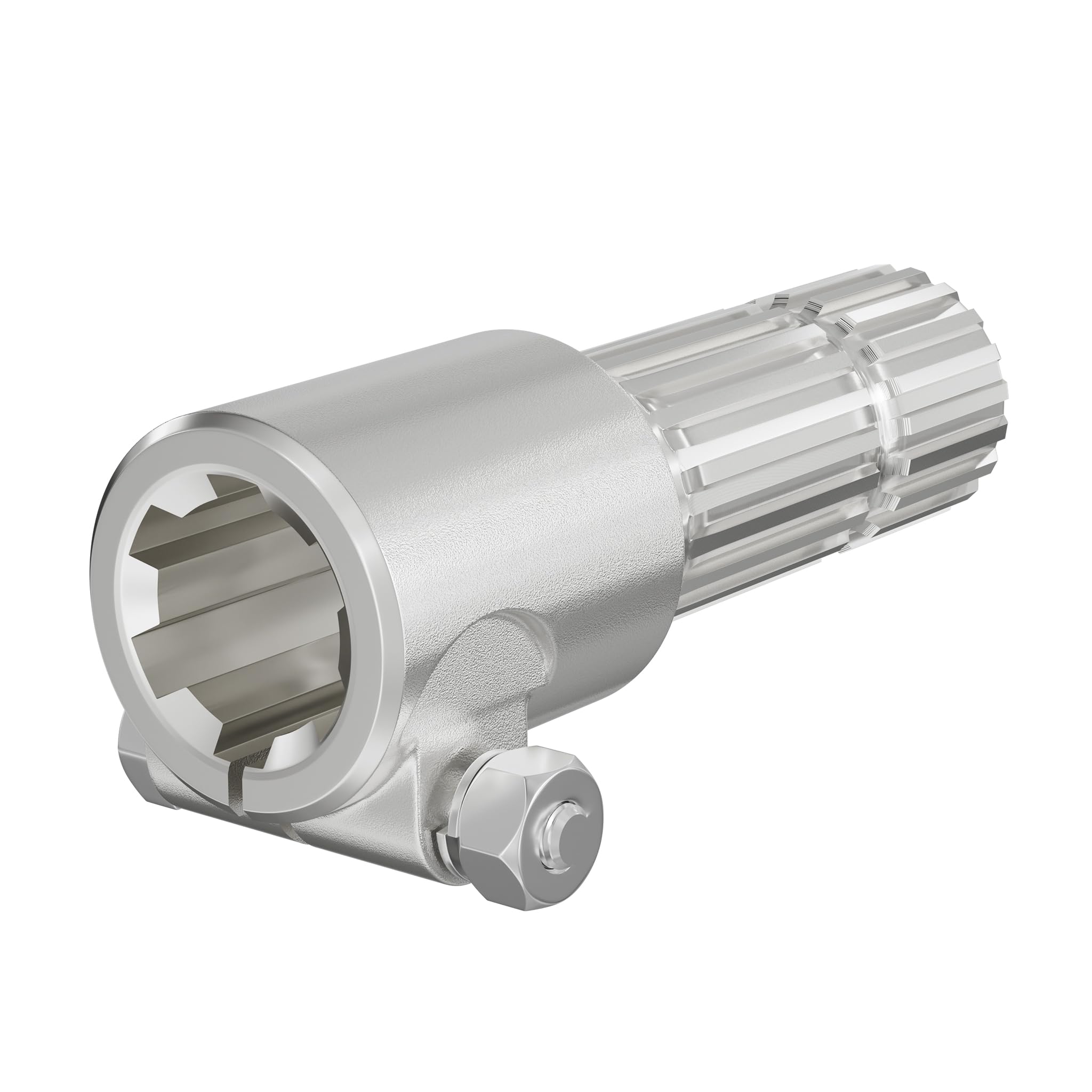 Wiltec Boccola Albero cardanico 175 mm Attacco Albero scanalato 1 3/4" 6D Albero Uscita 1 3/4" 20D Trattore