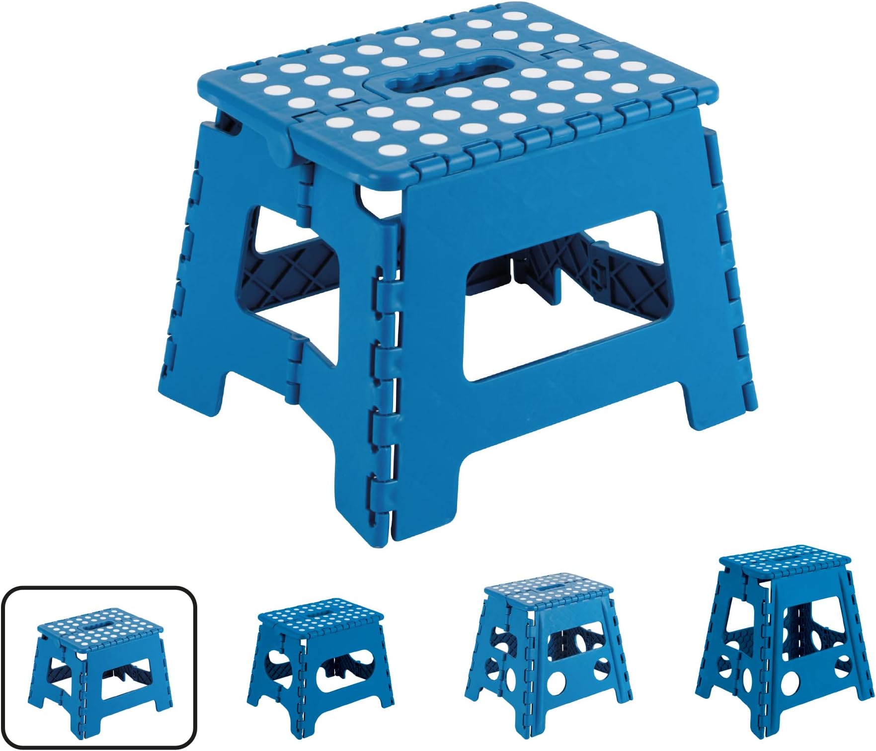 Marchepied pour Enfants, Grand Tabouret en Bois avec poignées et Tapis antidérapants pour lavabo de Salle de Bain et Cuisine, marchepied