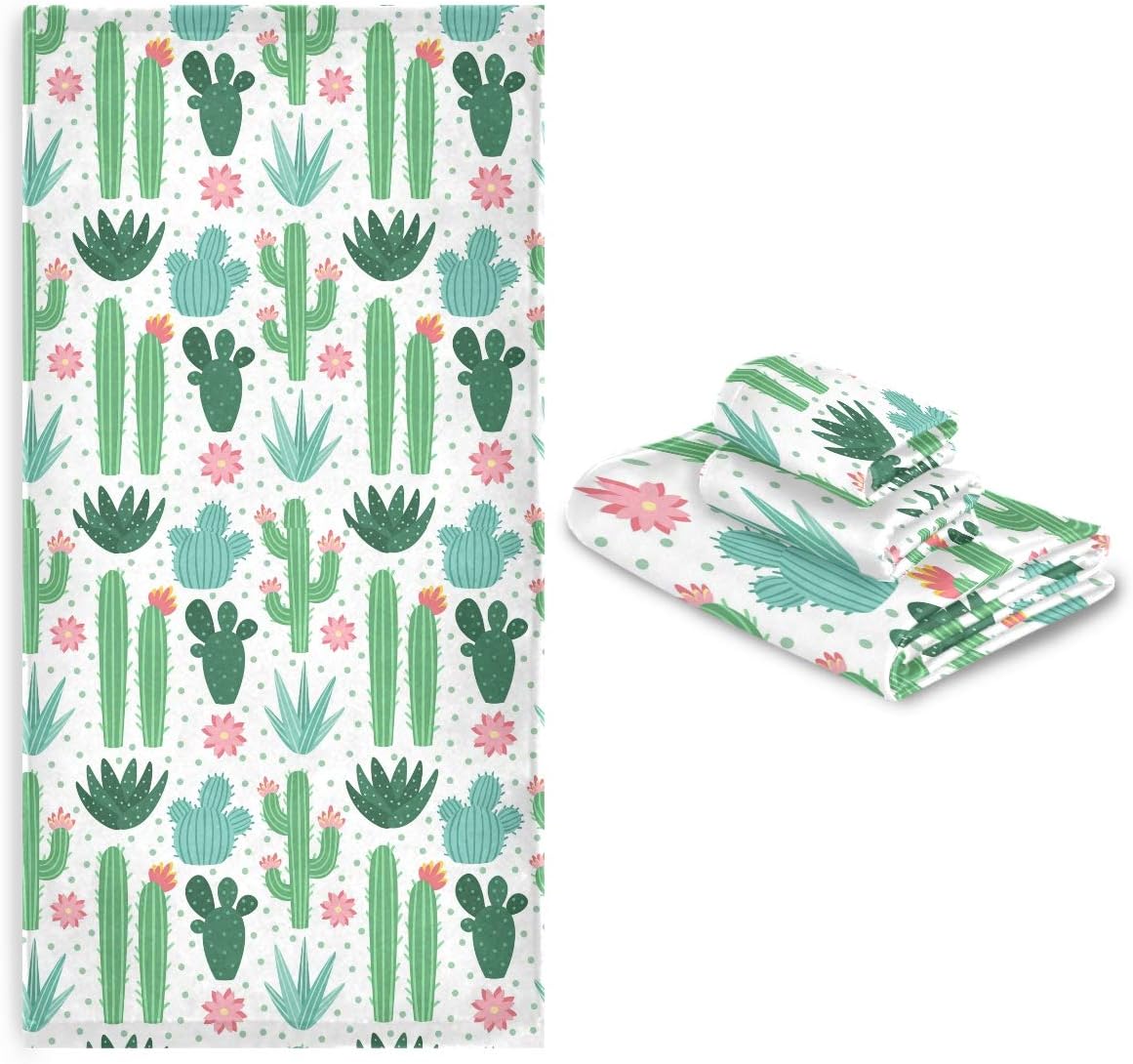 CaTaKu Towels Set 3Piece, Cactus Towel Bathroom Sets, 1