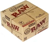 Vista 1 de RAW CONNOISSEUR tamaño King SIze - Papel de liar de cáñamo orgánico sin refinar y consejos, 1 caja