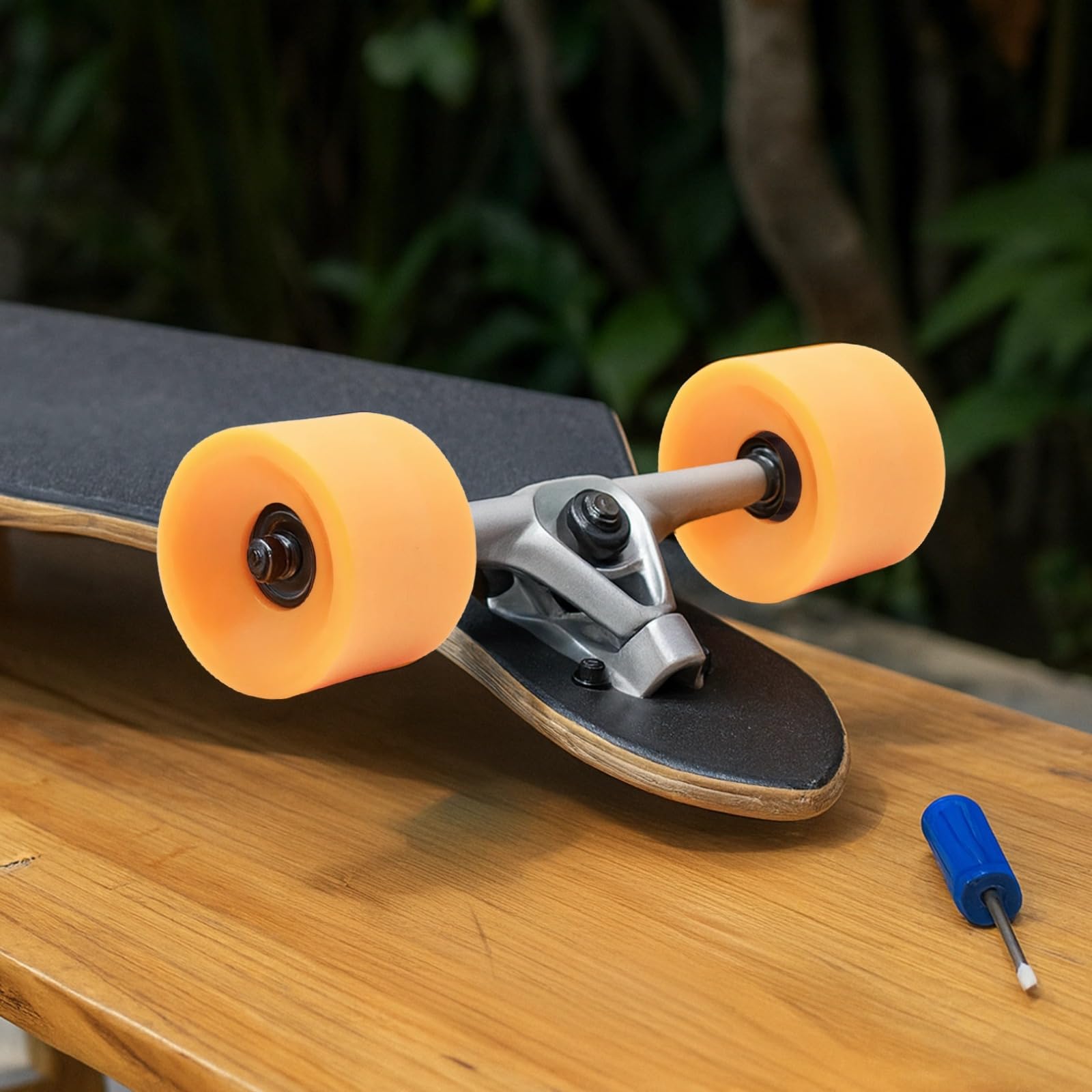 Generisch 4 STK. Skateboard-Rollen aus Polyurethan, 80A Ersatzrollen, 7 x 5,1 cm, 2,8 x 2 in, für Longboard, Dance Board, Fish Board, Orange