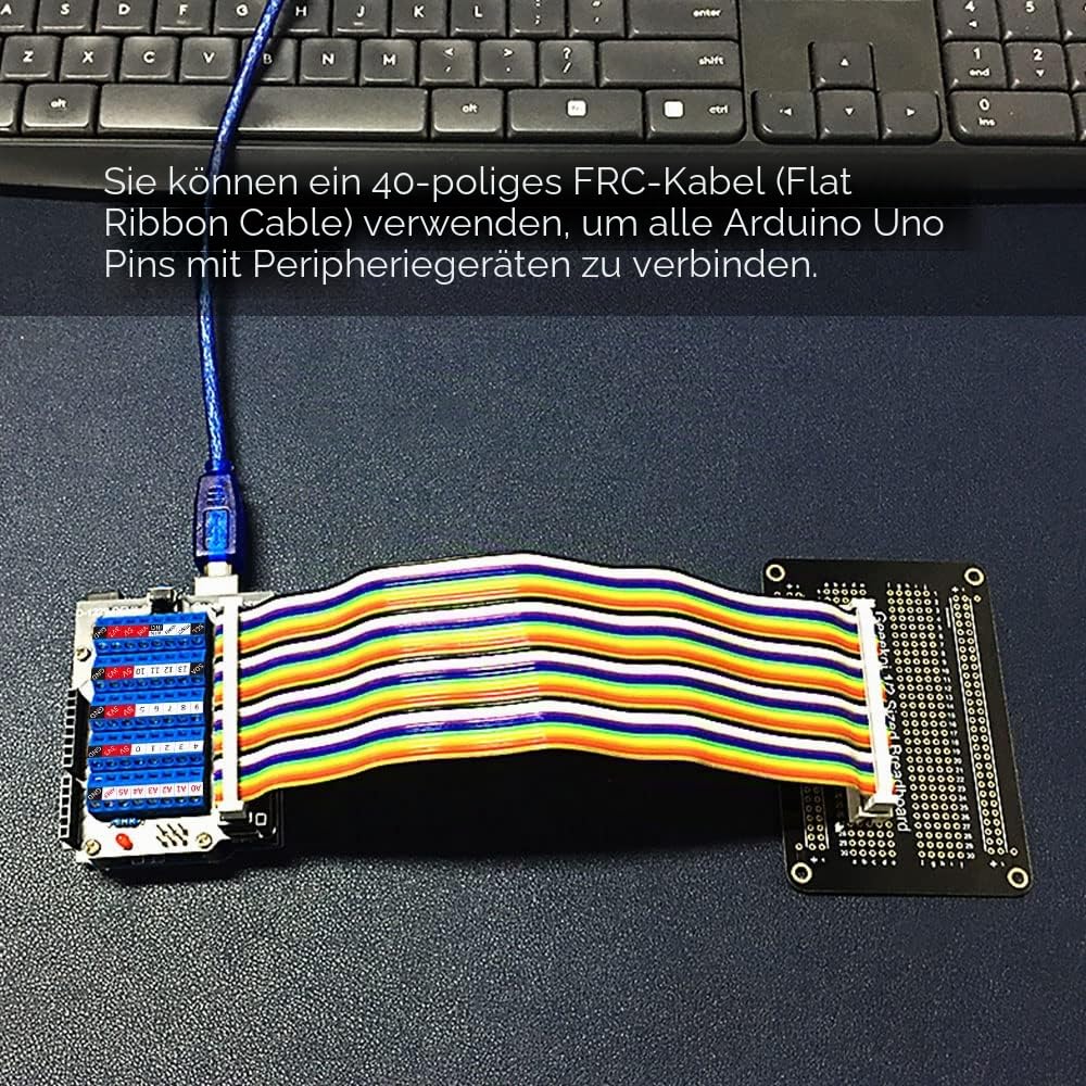 GeeekPi Screw Terminal Hat für Arduino UNO, GPIO Screw Terminal Block Breakout Module mit Horn Socket Connector, GPIO Expansion Board Breakout für Arduino UNO