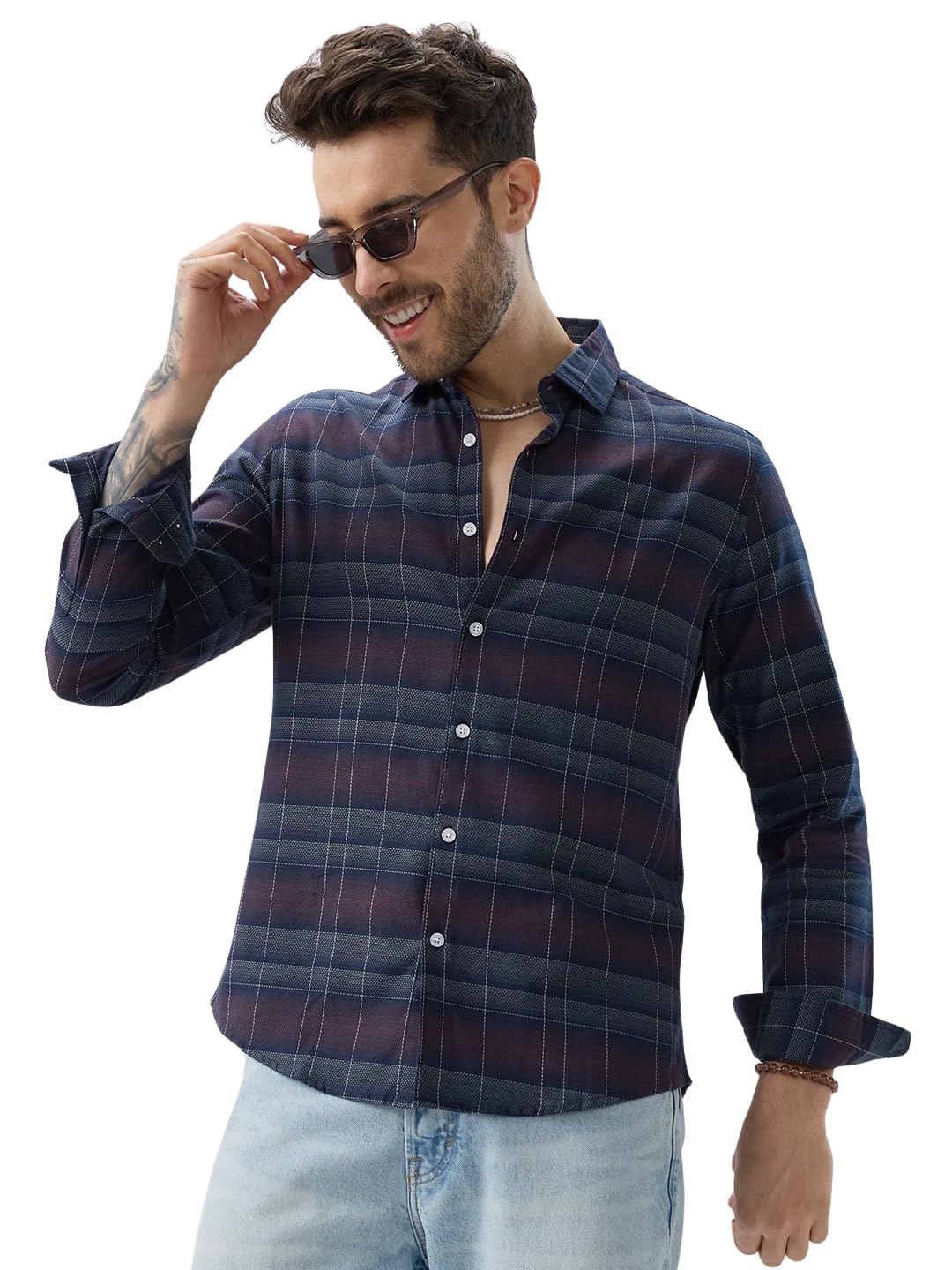 Nightfall Multitone Checks Shirt-image-15