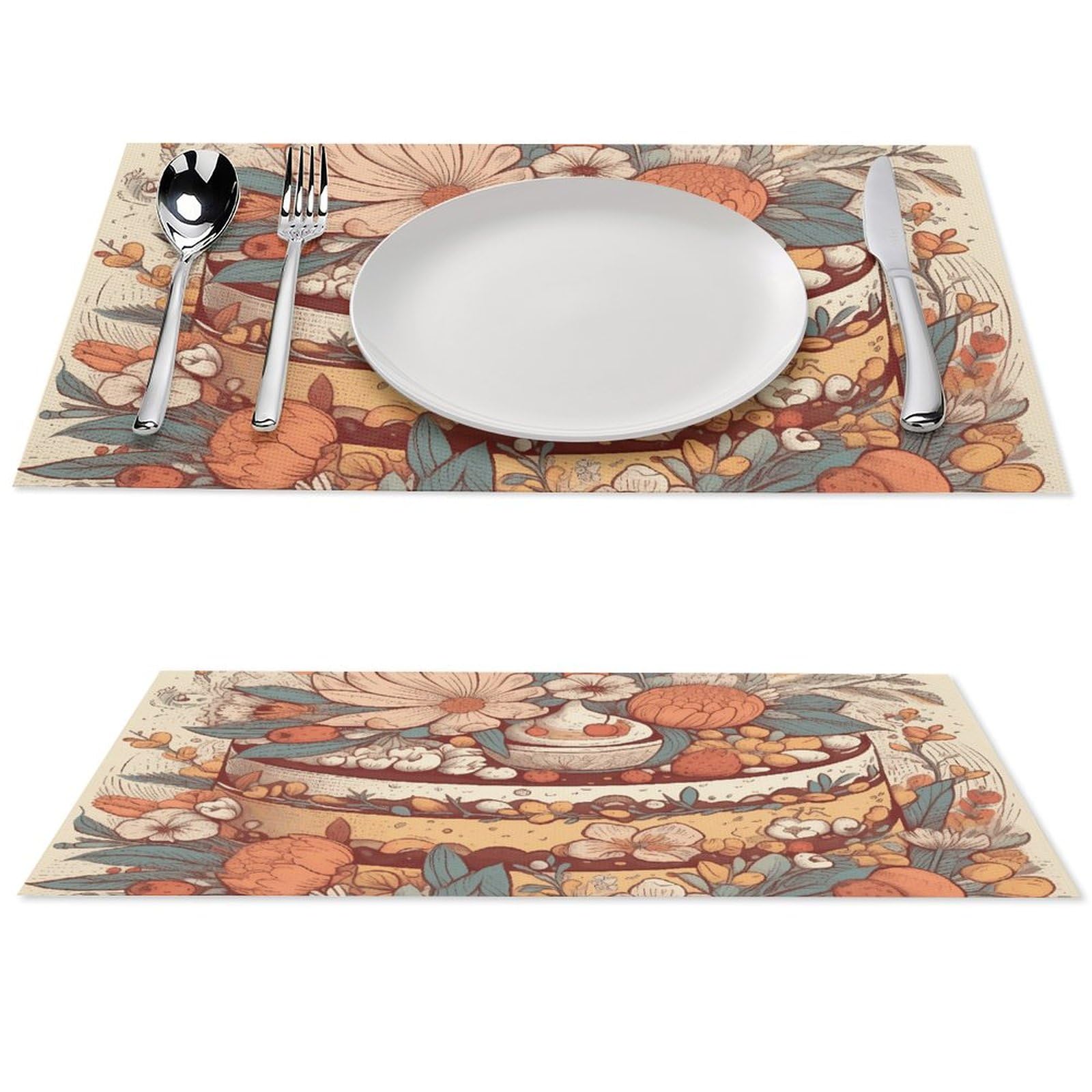 Sets de table thermorésistants et antidérapants lot de 4 lavables en PVC