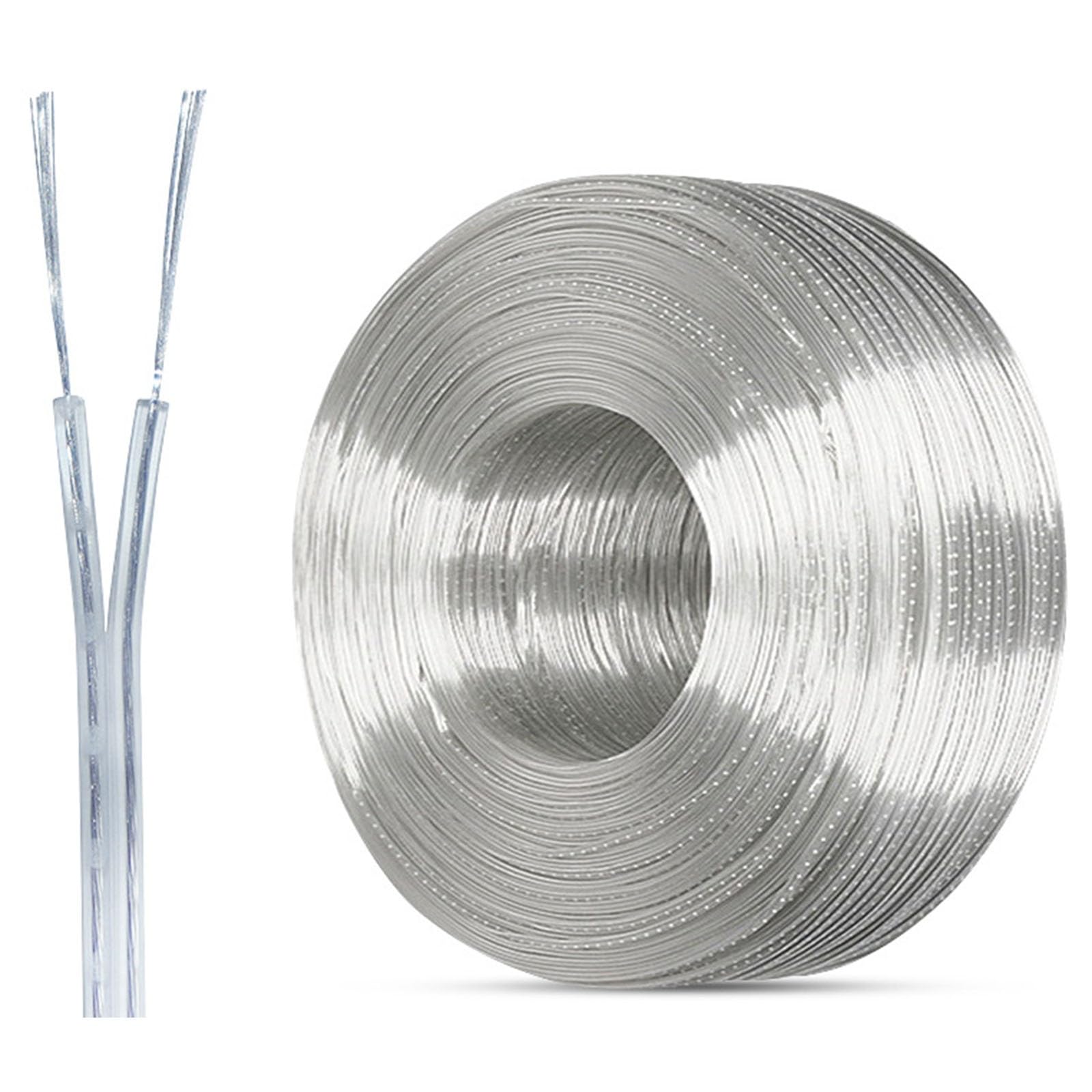 Câble extension LED transparent 2c-26awg cuivre étamé pour connexion ruban