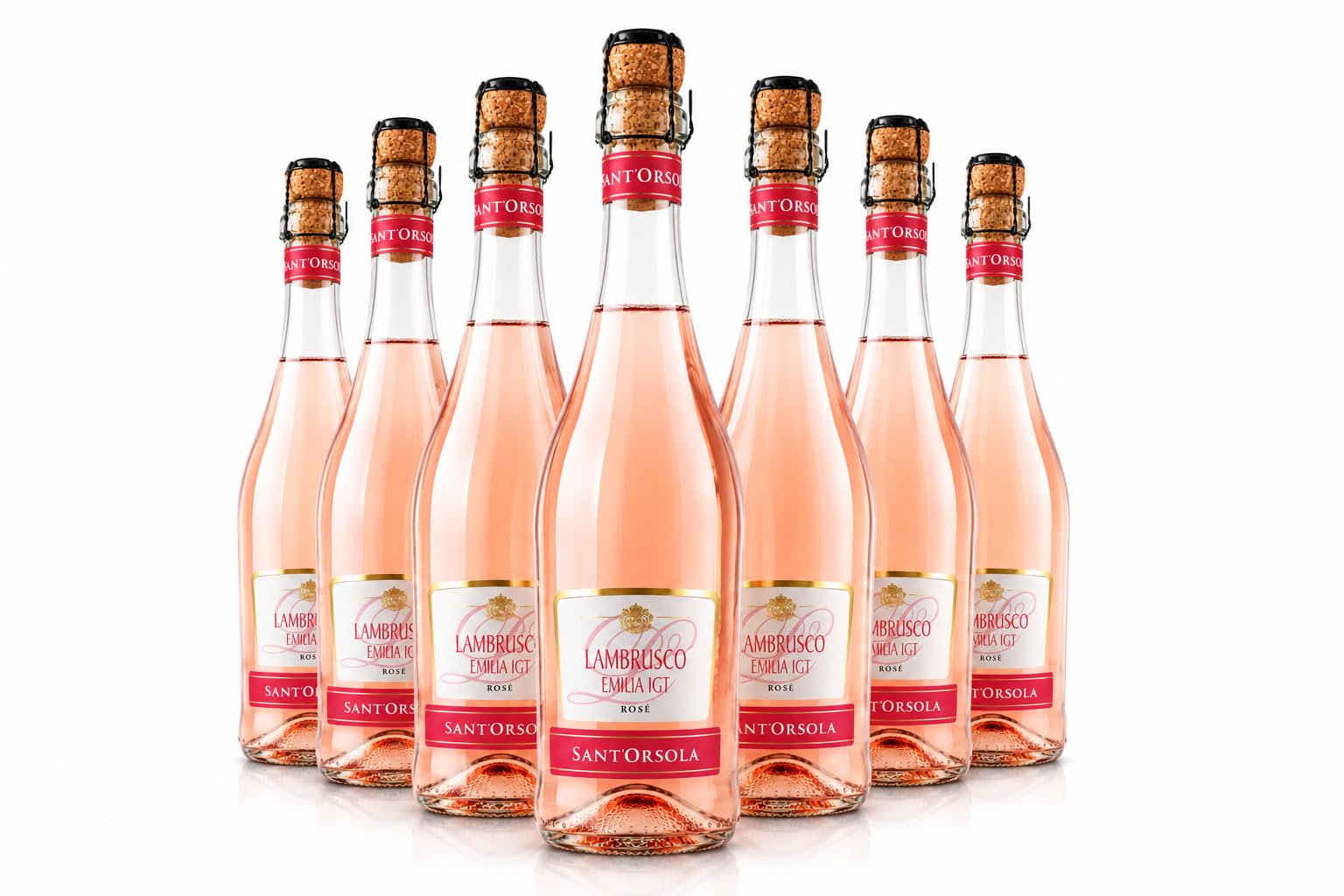 Sant'Orsola Lambrusco Emilia I.G.T. Rose Frizzante Sec Vin Petillant Italien Set de 6 Bouteilles x 75 cl
