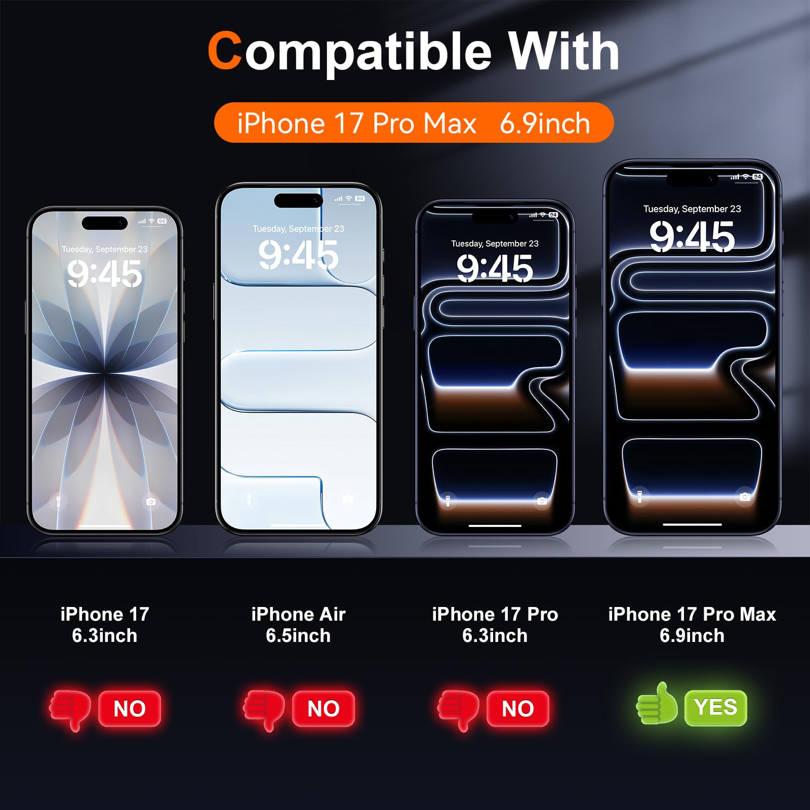 2 Sztuki Matowy Prywatnościowy Ochraniacz Ekranu do iPhone 17 Pro Max 6,9 Cala, Szkło Hartowane Antyszpiegowskie Matowe Odporne na Odciski Palców z Narzędziem do Łatwego Montażu, Antyodblask