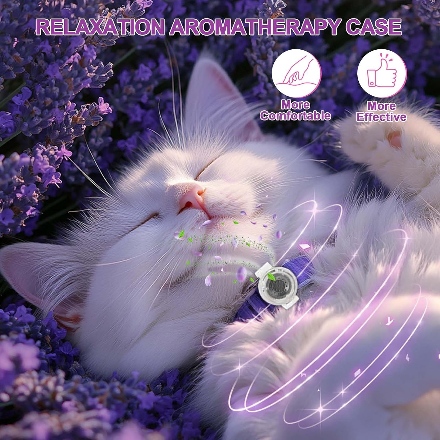 Cat Calming Pheromone Diffuser – Relieves Travel Anxiety & Stress in Cats & Kittens, Long-Lasting Drug-Free Comfort, No Electricity Needed, Easier to Use Than Calming Collars or Sprays