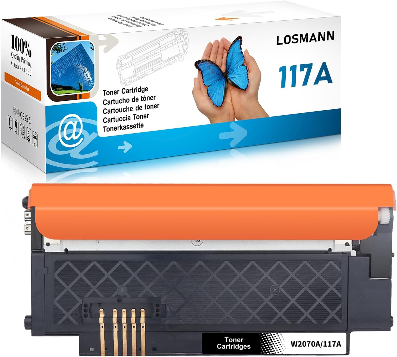LOSANN 117A Cartuchos de tóner Copatible para HP 117A W2070A con Chip