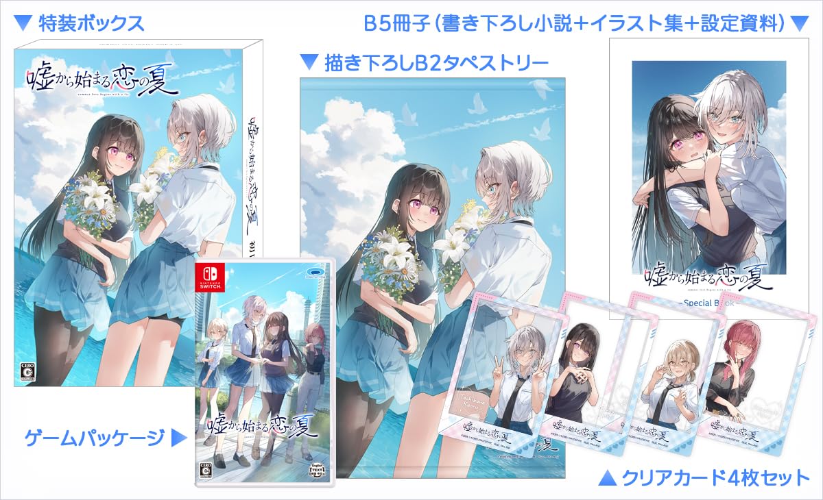 Amazon.co.jp: 嘘から始まる恋の夏 初回限定版 【同梱物】描き下ろしB2