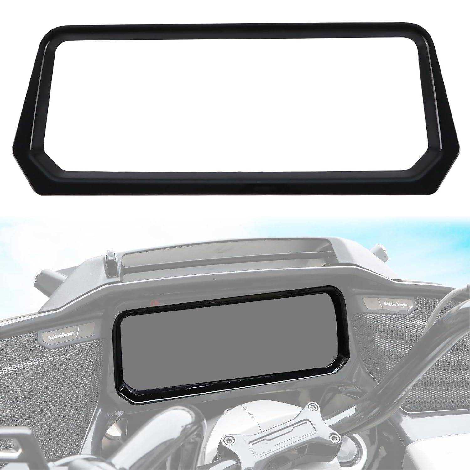 Stereo Accent Dashboard Inner Fairing Trim for Road Glide 24-25, Glossy Black Speedometer Gauge Bezel Trim Cover for Harley CVO Road Glide ST Road Glide 2023-2025 Accessories
