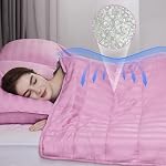 Weighted Blanket for Adult,20lbs Heavy Weighted Blanket 60"x80" Breathable Cooling Summer Blankets, Ultra Soft Cotton Comfort Throw Blanket with Glass Beads for All-Season (Pink)