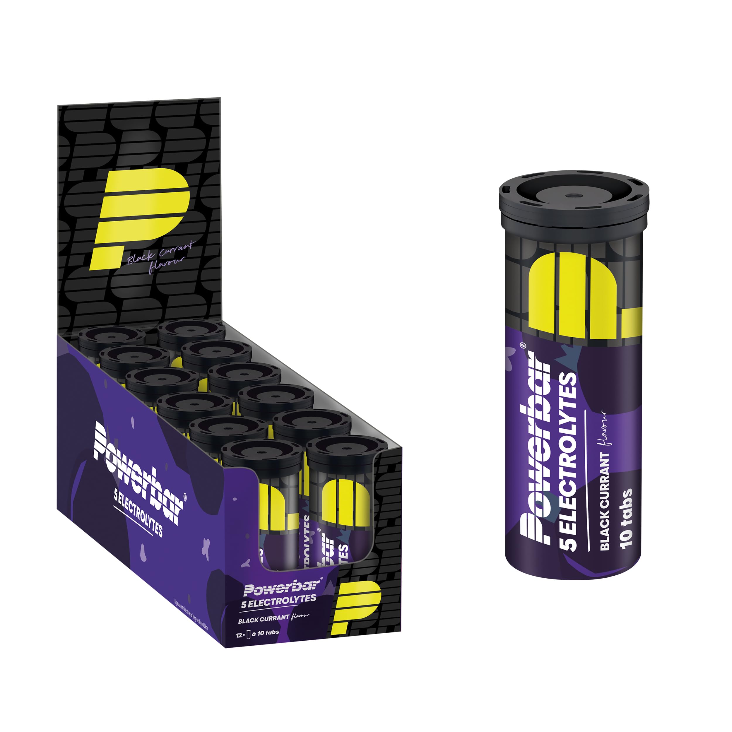 PowerBar 5 Electrolytes Black Currant 12x10Tabs - Compresse Effervescenti con 5 Elettroliti