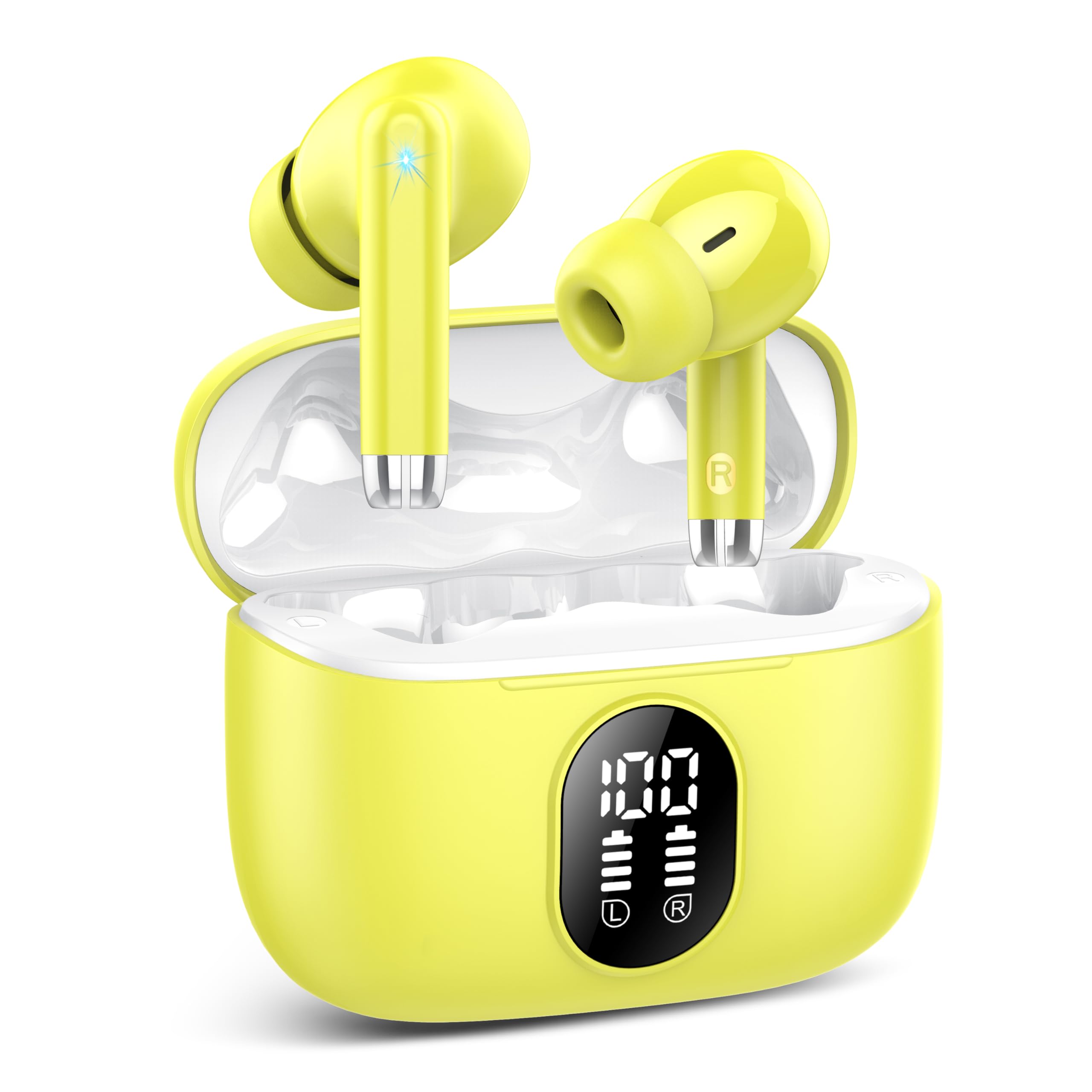 2026 Nuevo Auriculares Bluetooth, Auriculares Inalambricos Bluetooth 5.4 HiFi Estéreo con 4 ENC Mic, 40H Cascos Inalambricos Bluetooth con Pantalla, Audifonos Inalambricos para Android iOS, Negro Puro — view 9