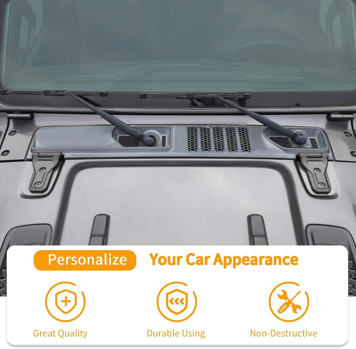 Hoolcar Jeep Wrangler JLU 4-Door 2018-2025 Door Hinge Trim Kit, Matte Black, 12PCs