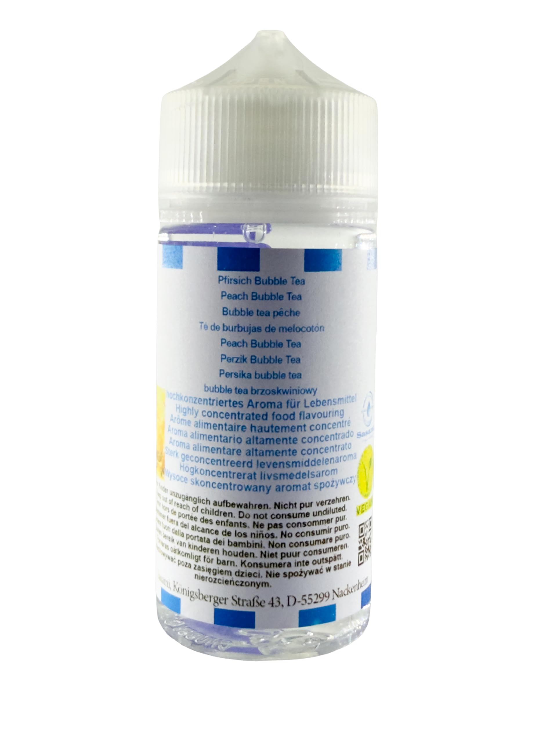 Té de burbujas de melocotón aroma concentrado - Vegano - Sasami - 100ml