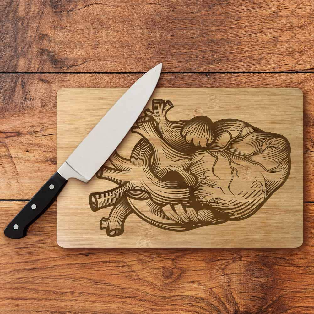 Amazon.com: The Geeky Days Anatomical Heart Bamboo Cutting Board