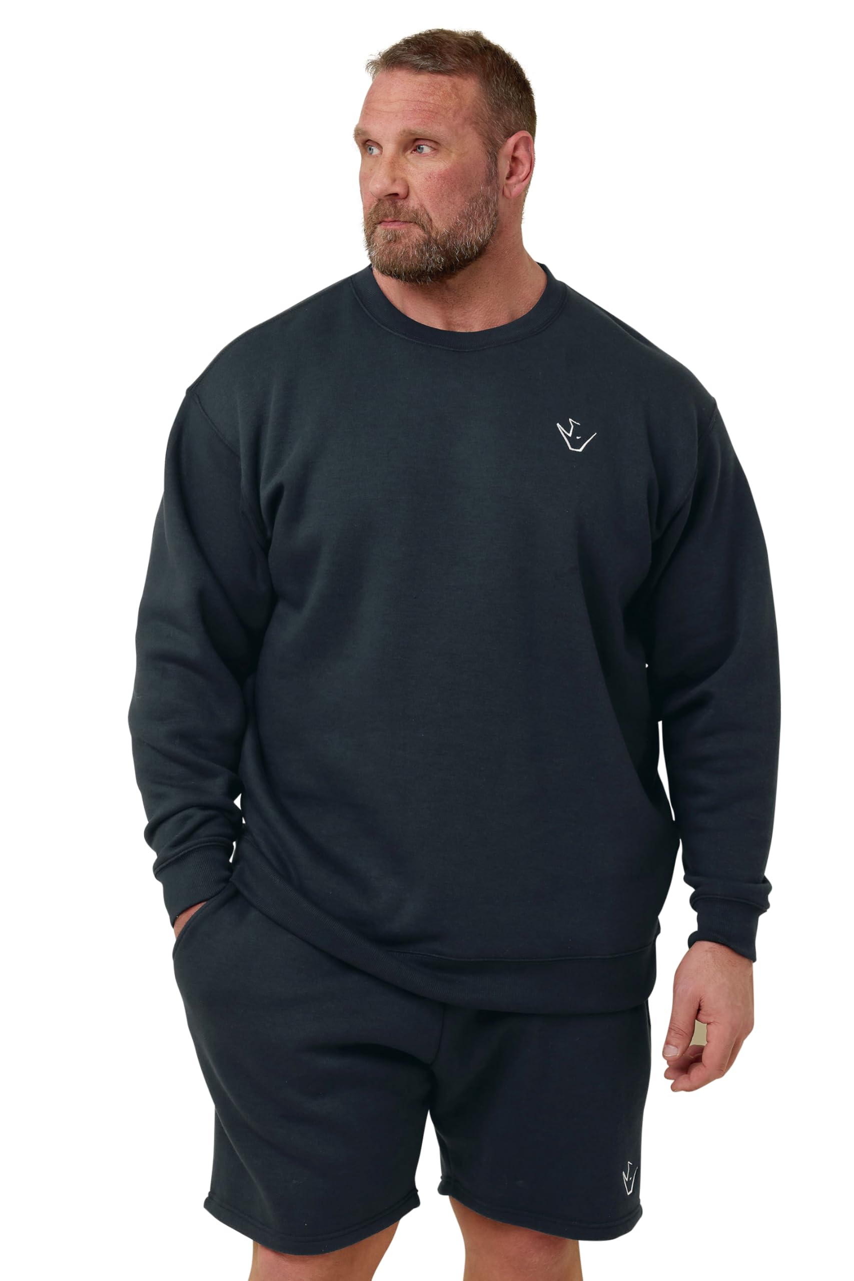 BadRhino Ironrhino Big & Tall Blue 'Rest Day' Sweatshirt - Men's - Plus Size Curve