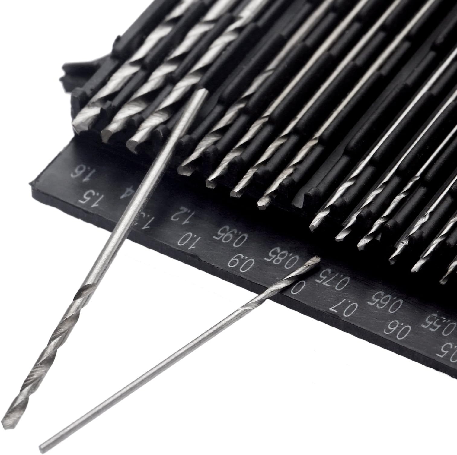 Dophee 20Pcs 0.3mm-1.6mm HSS Mini Micro Twist Precision Drill Bit Set Craft Tool + Case