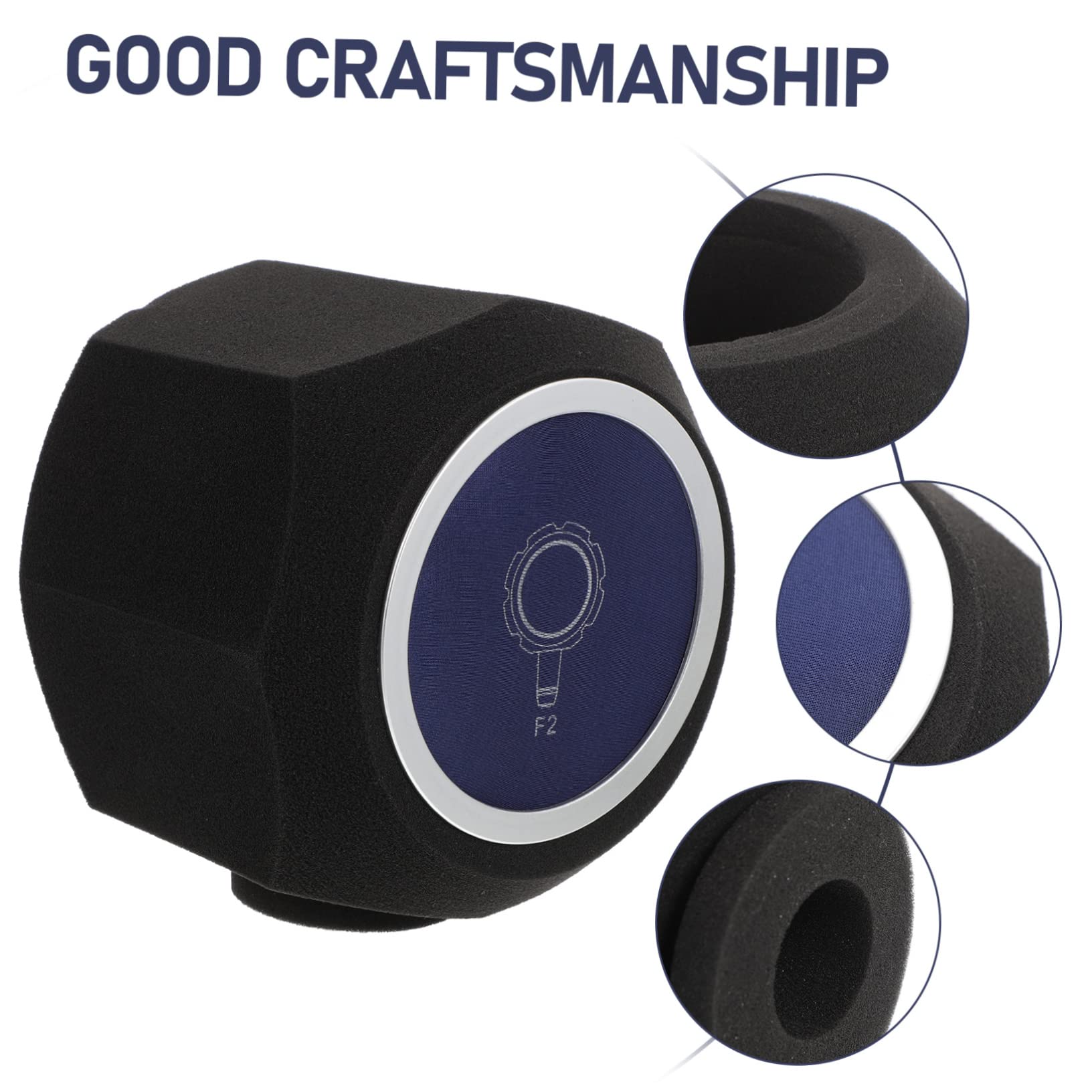 Copri Spugna per Microfono Blu F2, Copertura Fonoassorbente | Registrazione Indoor, Adattabilità Elevata, Riduzione del Rumore, Design Portatile
