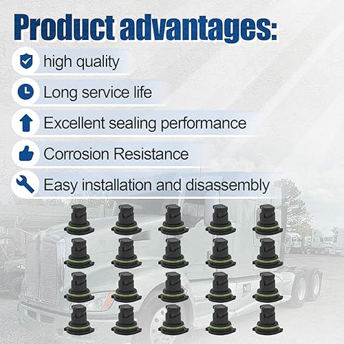 Miniatura 5 de 20 tapones de drenaje de aceite de motor con junta tórica 1982821 apto para Peterbilt y compatible con Kenworth para PACCAR MX13 MX11 reemplaza #