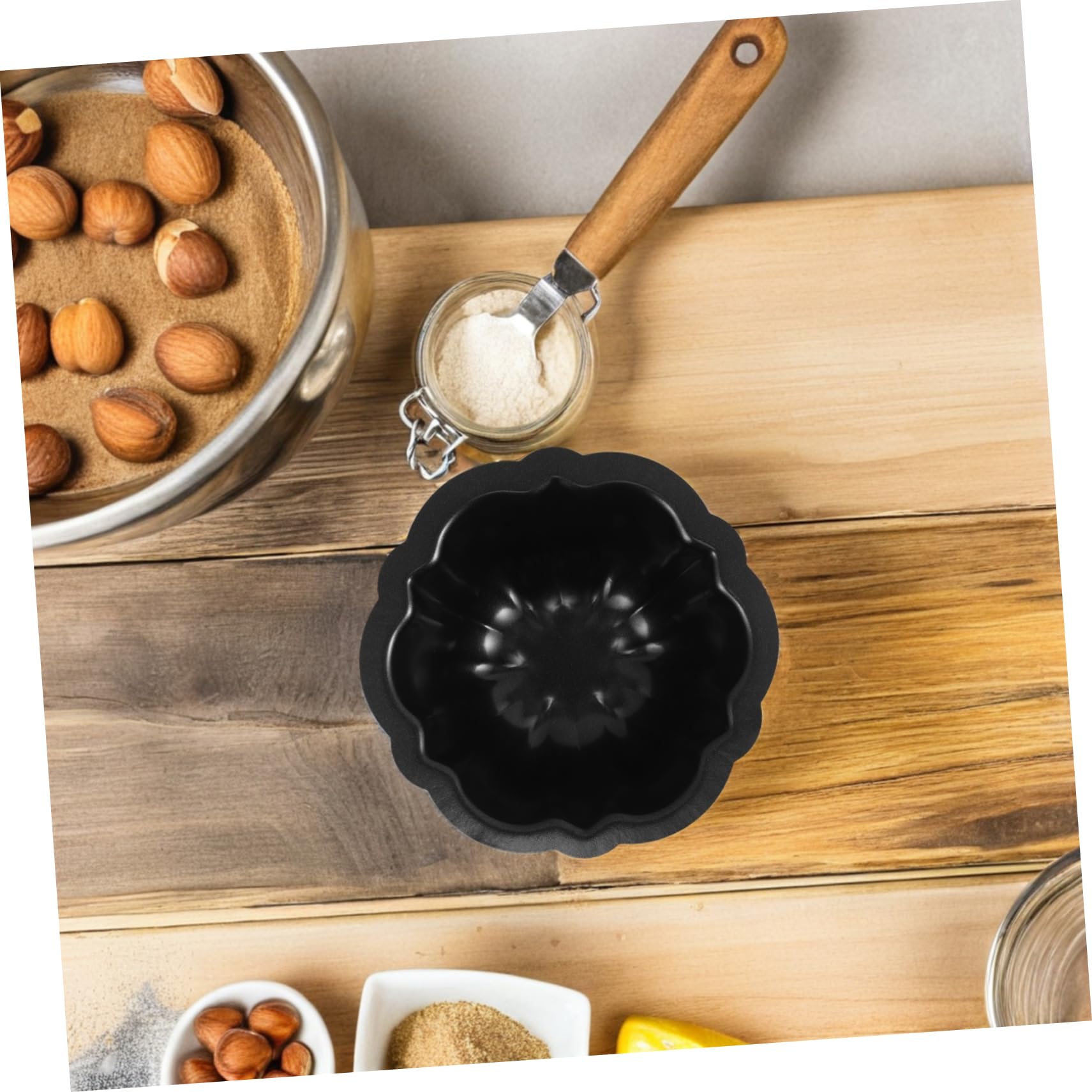 Molde para Hornear Mini Pasteles 10 Piezas de Acero al Carbono Negro | Formas de Dibujos Animados , Ligero y Fácil de Guardar , para Cumpleaños y Fiestas Antiadherente