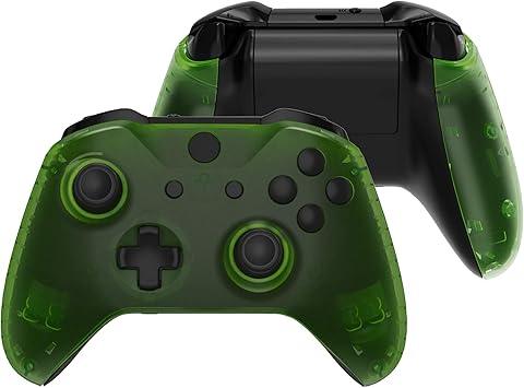 Microsoft Revives Legendary Translucent Green Xbox for its 25th Anniversary and Gifts it to Attending Fans! 11 710DtDOtaGL. AC SY355 eXtremeRate Transparent Clear Green Faceplate Side Rails for Xbox One Wireless Controller Model 1708, Replacement Front Housing Shell Panels for Xbox One X & One S Controller