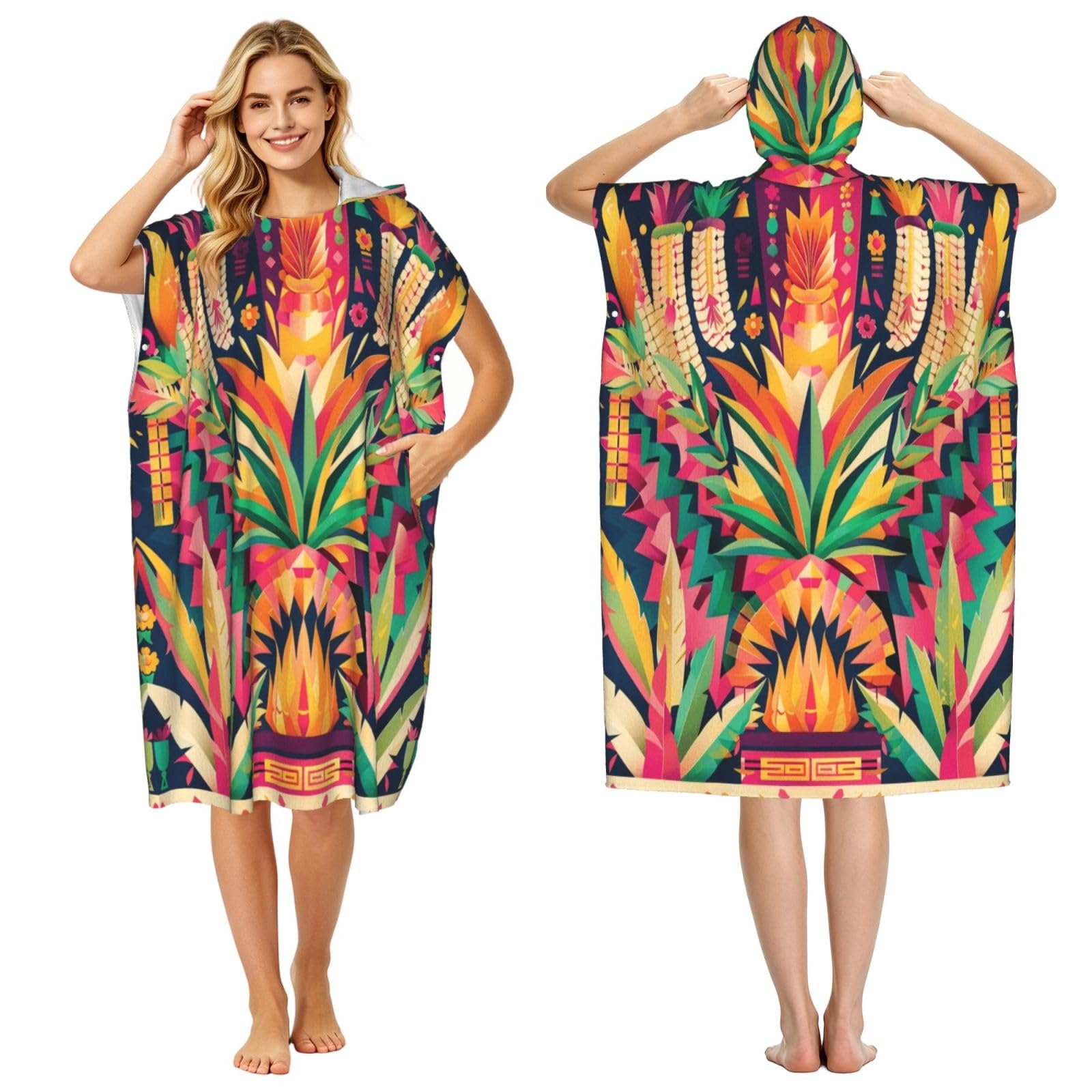 DTHKJNLSF Juneteenth Adult Hooded Beach Poncho Towel