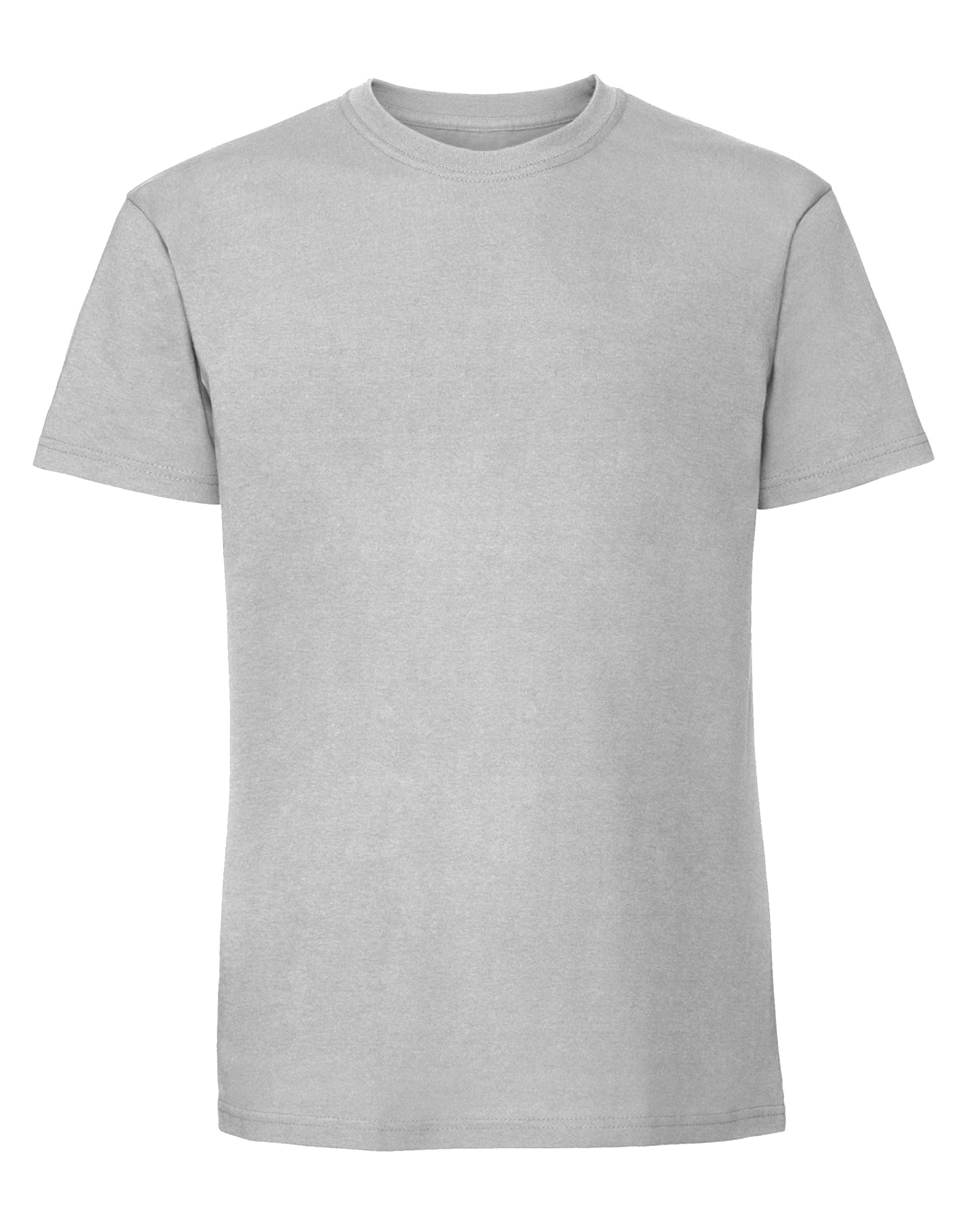 COOZO Men's Classic Blank Ringspun Premium Crew Neck Short Sleeve T-Shirt - Zinc - S