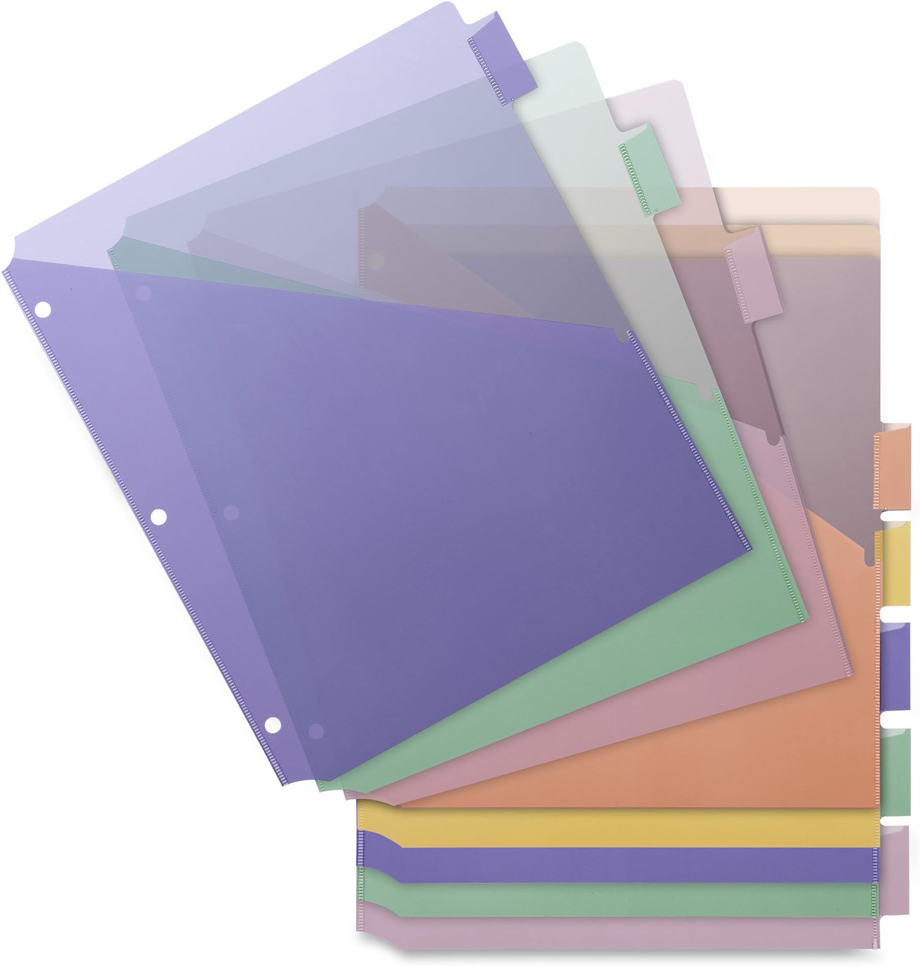 Business Source Double Pocket Index Dividers (32373), Multicolor (BSN32373)