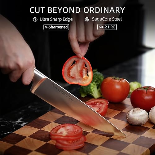 Miniatura 3 de 2026 Upgraded Knife Set, 13-Piece Japanese High-Carbon Stainless Steel Kitchen Knife Block Set with Ergonomic Handles, Razor-Sharp Blades for Home &