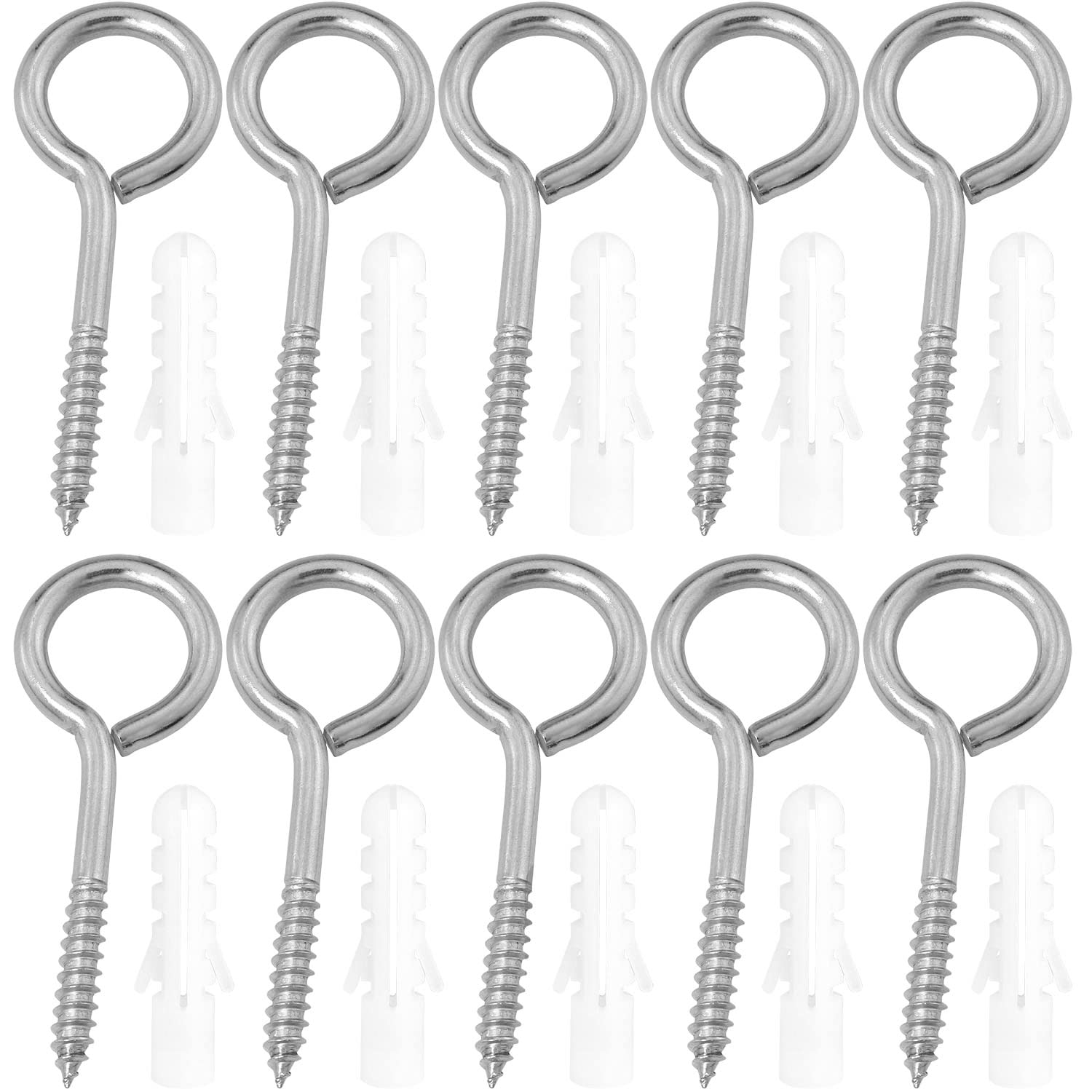 Screw Eye LUORNG 10Set M5x25x70 304 Stainless Steel Eye