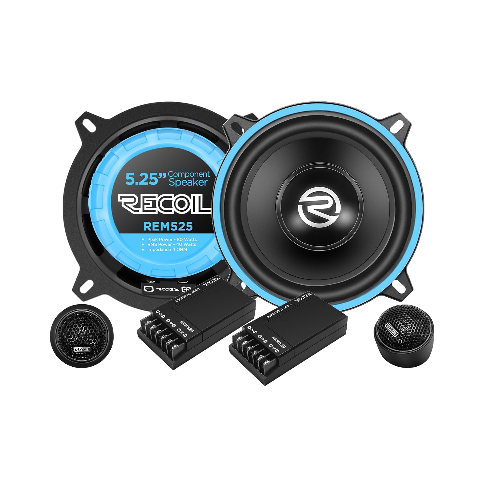 RECOIL REM525 Echo Series 5.25-Inch Car Audio Component Speaker System