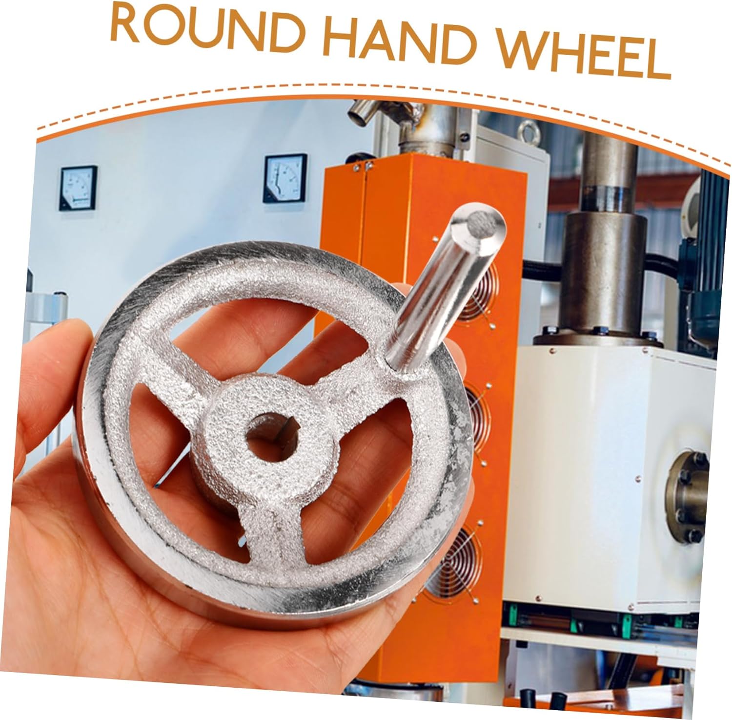 Crank Handle Lathe Hand Wheel Sturdy Carbon Steel Revolving Knob Easy Install