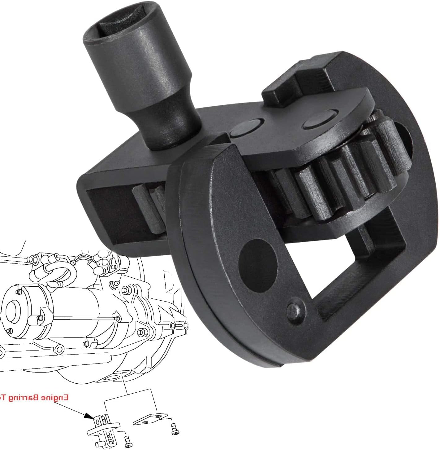YMT Engine Barring Tool Suitable for Detroit Diesel DD13, DD15, DD16 Alternative to W470589046300 or J-46392