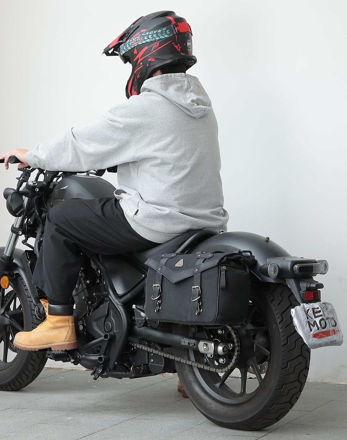Amazon.com: KEMIMOTO Motorcycle Side Bag Waterproof Vintage Oil